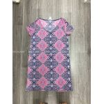 Đầm Ngủ Mặc Nhà Thun Rayon SIGRID VNXK Hồng Navy - Size S 45-55kg - 0801