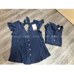 [SALE] Áo Fily White Vải Linen Gỗ Tay Cánh Tiên - Size S (45-48kg)