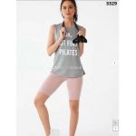 Set F21 Hồng Nude Xám Biker Lai Sóng - 3329