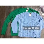 Áo Khoác Len Cổ Tim Freesize dơ nhẹ - 1014