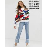 Áo Polo Hoodie Cổ Tròn Tay Dài Hoạ Tiết - 3388