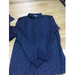 Áo Thun Thể Thao PERRO Xanh Chấm Trắng Có Cổ Dài Tay - Size 105 - 2568