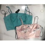Áo Croptop F21 2 Dây Lụa Phi Bóng - 3627