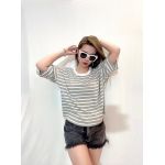 Áo Croptop F21 Sọc Ngang Form Rộng - 3531