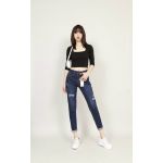Quần Jeans Baggy ZR Rách Gối Xanh Nhạt - Size 38 - 3578