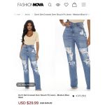 Quần Jeans Bigsize Fashion Nova Nút Chéo - 3577