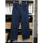 Quần Jeans Gloria Ống Suống Navy Lai Tua Rua	 - 3609