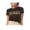 Áo Thun Đen F21 Cotton 4 Chiều in Queen