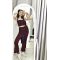 Set Forever 21 caro đỏ đen cropton quần dài