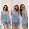 Áo BabyDoll Bông Xanh Hiệu KINGSTOM GREY - 3814