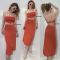 Set Áo Croptop + Chân Váy ZR - 3680