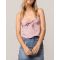 Áo Hai Dây Polyester IVY+MAIN Hồng Thêu Bông Hồng Có Thắt Nơ Trước Ngực - 0905