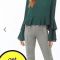 Áo Voan F21 Tay Dài Bèo Tay 2 Lớp-0498