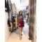 Áo Croptop Voan Blashe Dài Tay Bo Eo Màu Xanh Dương Trắng Hoa Văn - Size S - 2064