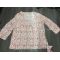 Áo Kiểu Bông Đỏ Cotton Cổ Tim Nút Xéo Thắt Nơ Bông - 3194