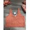 [SALE] Áo Croptop Ba Lỗ FREE PEOPLE Cam Gạch Thun Rayon Gân lỗi sượt vải