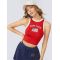 Áo Croptop F21 Đỏ In Cờ Mỹ - 3630